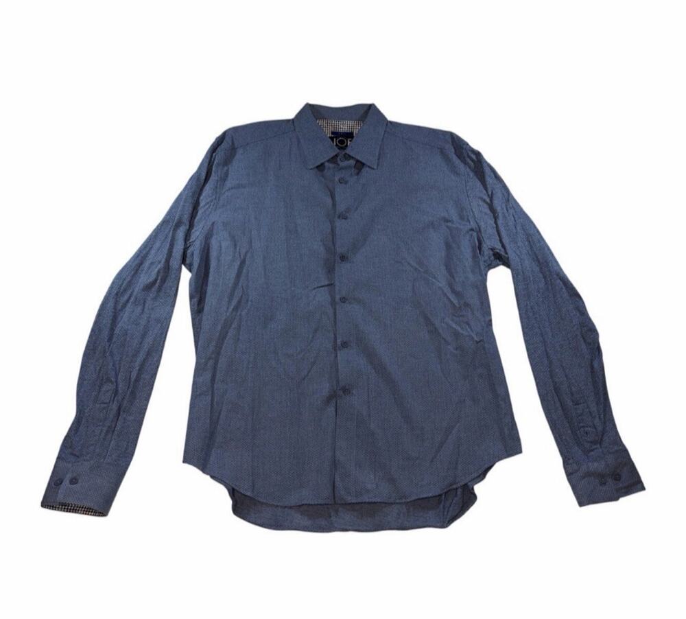 Joesph Abboud Just One Earth Button Up Shirt XL Blue